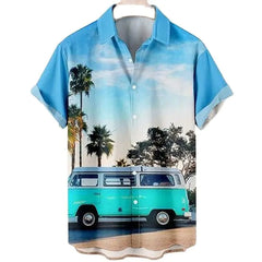 3D Coconut Tree Hawaiian Shirts For Men