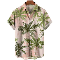 3D Coconut Tree Hawaiian Shirts For Men