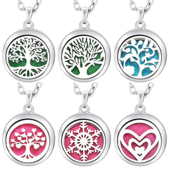 Fashion Tree Of Life Aromatherapy Necklace Essential Oil Diffuser Perfume Locket