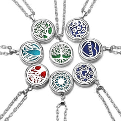 Fashion Tree Of Life Aromatherapy Necklace Essential Oil Diffuser Perfume Locket