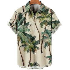 3D Coconut Tree Hawaiian Shirts For Men