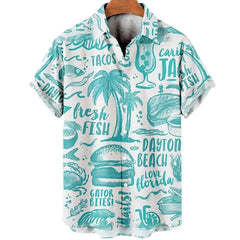 3D Coconut Tree Hawaiian Shirts For Men