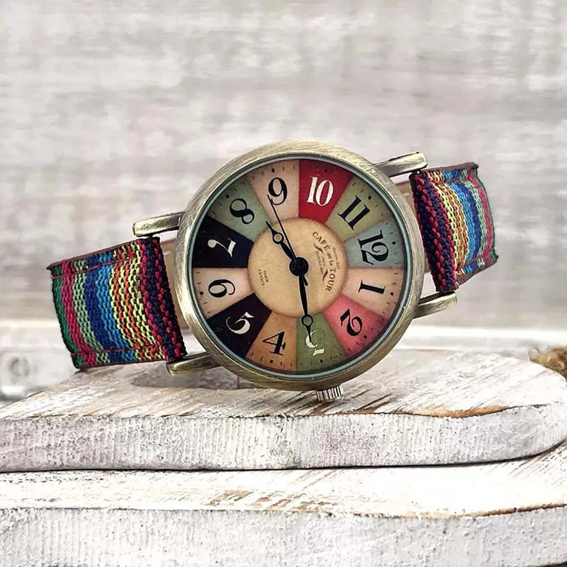 Multicolour Rainbow Pattern Women's Watch