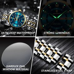 Men's Waterproof Luxury Watch Quartz Stainless Steel