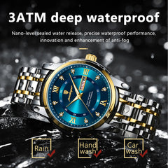 Men's Waterproof Luxury Watch Quartz Stainless Steel