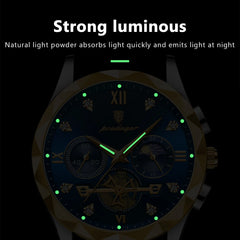 POEDAGAR Luxury Waterproof Luminous Quartz Watch