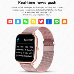 Womens SmartWatch Android IOS Waterproof Bluetooth Music Full Touch Clock