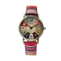 Multicolour Rainbow Pattern Women's Watch