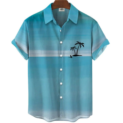 3D Coconut Tree Hawaiian Shirts For Men