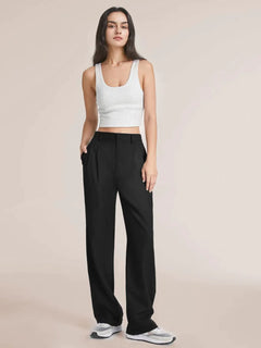 Wide-Leg Trousers with Pockets