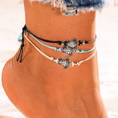 Sea Shell Beads Multilayer Anklets